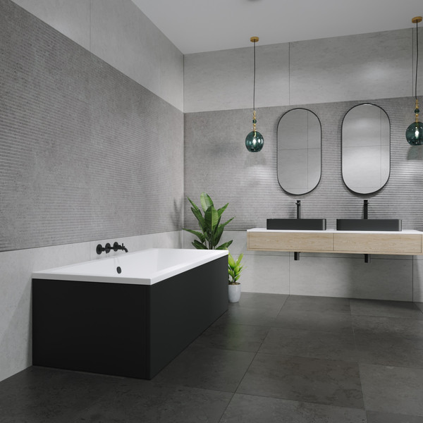 Изображение товара Ванна акриловая Lauter Oasis 190x90 / 21203090 (с каркасом и сифоном 21Y11021 матовый черный)