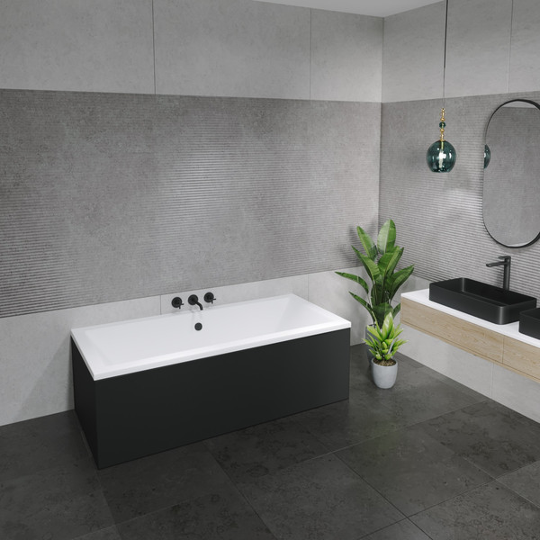 Изображение товара Ванна акриловая Lauter Oasis 190x90 / 21203090 (с каркасом и сифоном 21Y11021 матовый черный)