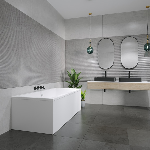 Изображение товара Ванна акриловая Lauter Oasis 190x90 / 21203090 (с каркасом и сифоном 21Y11021 матовый черный)