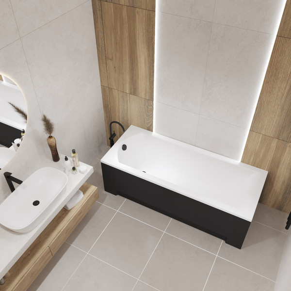 Изображение товара Ванна акриловая Lauter Amelia 150 / 21204050 (с каркасом и сифоном 21Y11030 хром)