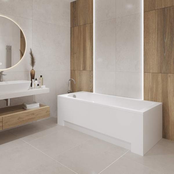 Изображение товара Ванна акриловая Lauter Amelia 150 / 21204050 (с каркасом и сифоном 21Y11030 хром)