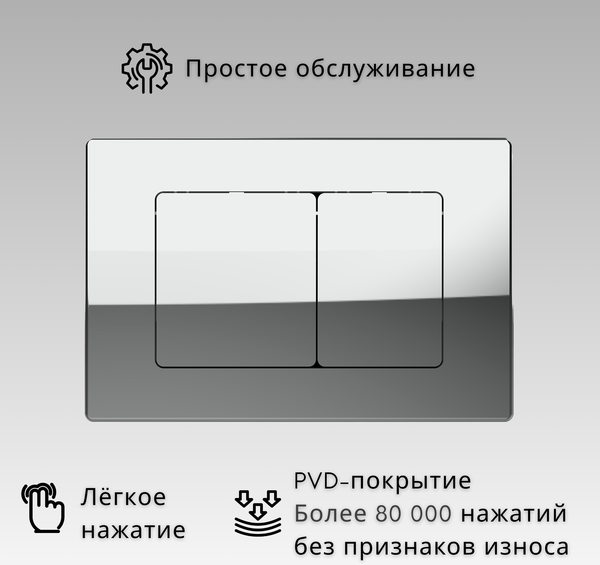 Изображение товара Кнопка для инсталляции Oliveeka OL-E12-CR (хром)