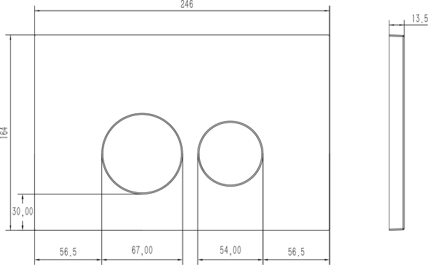 Изображение товара Кнопка для инсталляции Oliveeka OL-R4-BG (золотой матовый)
