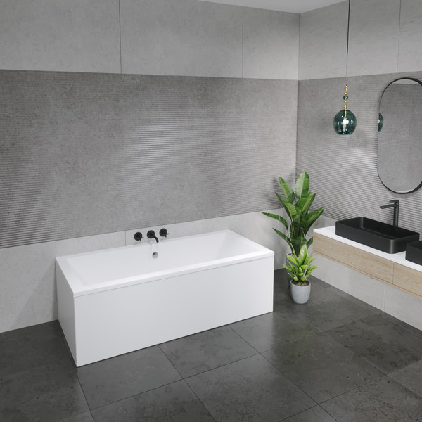 Изображение товара Ванна акриловая Lauter Oasis 180 / 21203080 (с ножками и сифоном 21Y32002 белый)