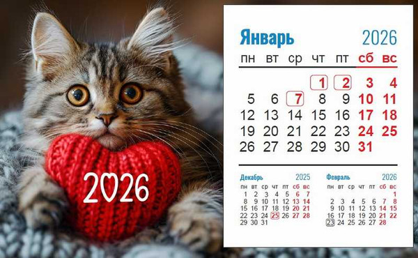 Изображение товара Календарь настольный Витебская областная типография Котенок. 2026 год / 23С671