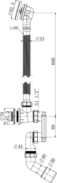 Изображение товара Ванна акриловая Lauter Oasis 180 / 21203080 (с каркасом и сифоном 21Y31000 хром)