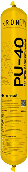 Изображение товара Клей-герметик KRONbuild PU-40 / PSB78 (600мл, черный)