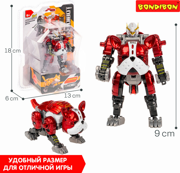 Изображение товара Робот-трансформер Bondibon Bondibot Бульдог HD123 / ВВ6659