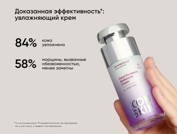 Изображение товара Набор косметики для лица Icon Skin Увлажняющая сыворотка Aqua Splash+Увлажняющий крем Aqua Recovery (30мл+30мл)