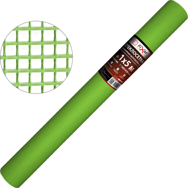 Изображение товара Стеклосетка Fixar CCШ-160 / FIX-0003/5 (1x5м, ультразеленый)