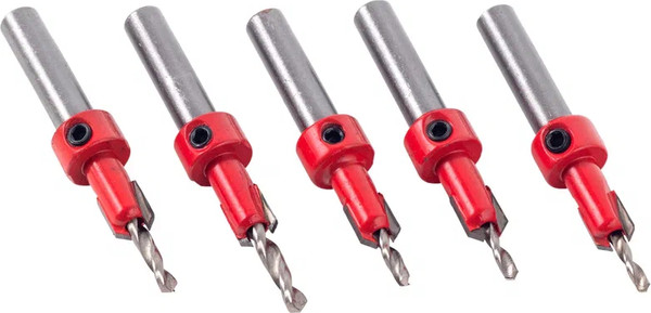 Изображение товара Набор сверл Vira HSS с зенкером 8мм карбид вольфрама WC / 552052 (5шт)