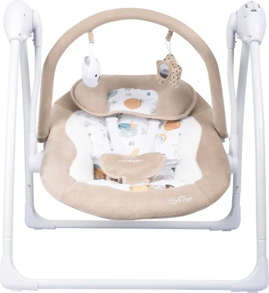 Изображение товара Качели для новорожденных INDIGO Star light (бежевый)