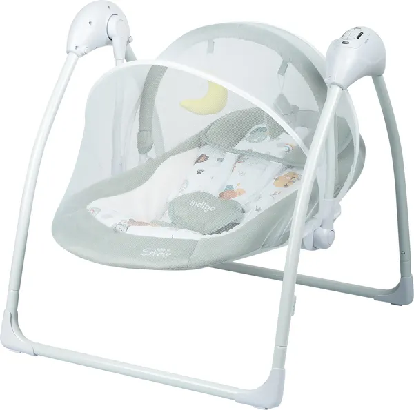 Изображение товара Качели для новорожденных INDIGO Star light (зеленый)