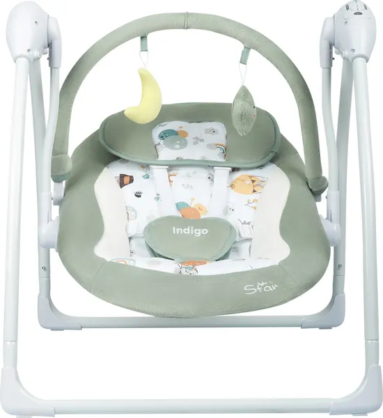 Изображение товара Качели для новорожденных INDIGO Star light (зеленый)