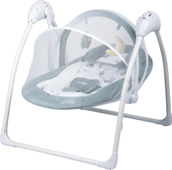 Изображение товара Качели для новорожденных INDIGO Star light (синий)