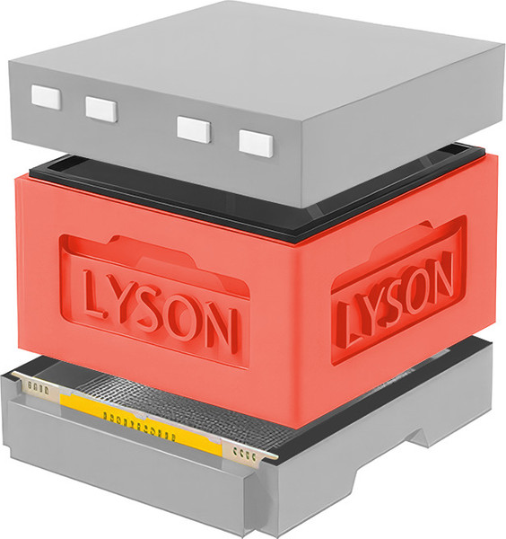 Изображение товара Улей Lyson ППС 12 Рамок / KR121RDG (красный/серый)