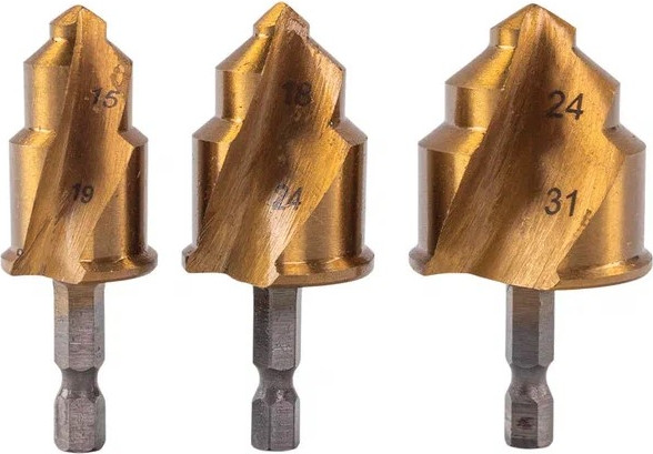 Изображение товара Набор сверл Vira 15-19/18-24/24-31мм для полипропиленовых труб PPR / 551404