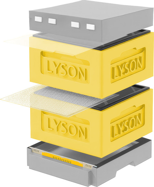 Изображение товара Улей Lyson Рута На 12 Рамок / KR122YG (желтый/серый)