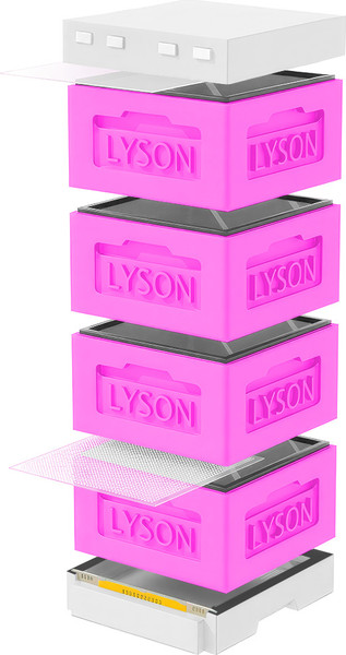 Изображение товара Улей Lyson Рута На 12 Рамок / KR124PW (розовый/неокрашенный)