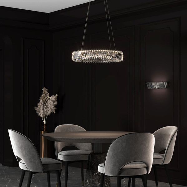 Изображение товара Потолочный светильник Евросвет Strotskis 101004 LED (никель хрусталь)