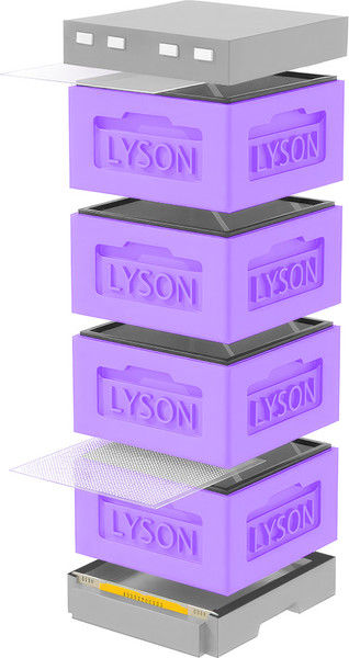 Изображение товара Улей Lyson Рута На 12 Рамок / KR124PUG (фиолетовый/серый)
