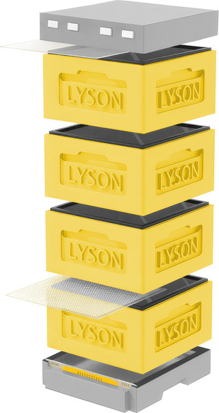 Изображение товара Улей Lyson Рута На 12 Рамок / KR124YG (желтый/серый)