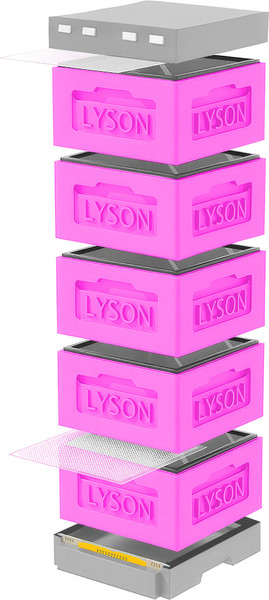 Изображение товара Улей Lyson Рута На 12 Рамок / KR125PG (розовый/серый)