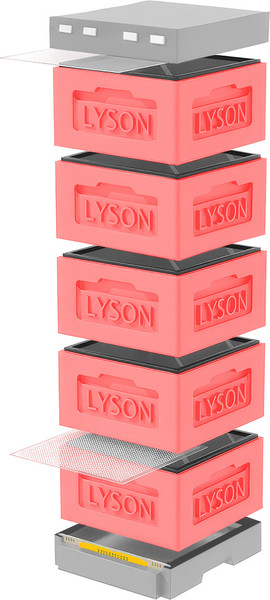 Изображение товара Улей Lyson Рута На 12 Рамок / KR125RDG (красный/серый)