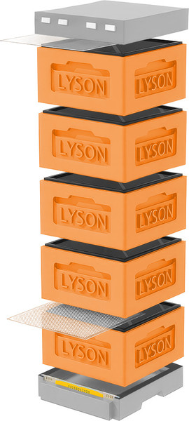 Изображение товара Улей Lyson Рута На 12 Рамок / KR125ORG (оранжевый/серый)