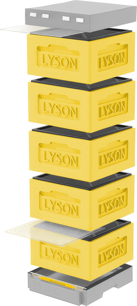 Изображение товара Улей Lyson Рута На 12 Рамок / KR125YG (желтый/серый)