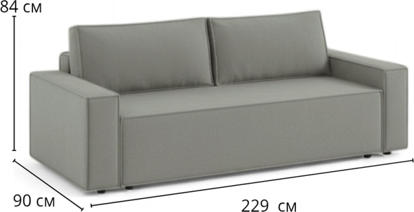 Изображение товара Диван Sundays Home Лофт ( велюр серый)