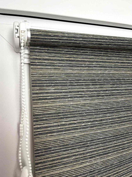 Изображение товара Рулонная штора Jalux WZ 13 95x160 (черный/бежевый)