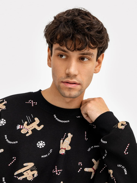 Изображение товара Свитшот Mark Formelle 121866 (р.116-182/188, печенье на черном)