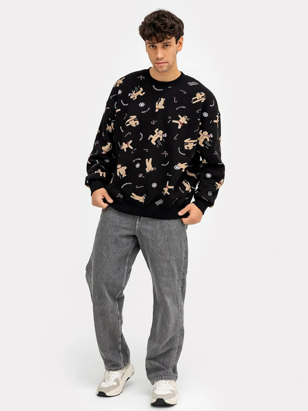 Изображение товара Свитшот Mark Formelle 121866 (р.116-182/188, печенье на черном)