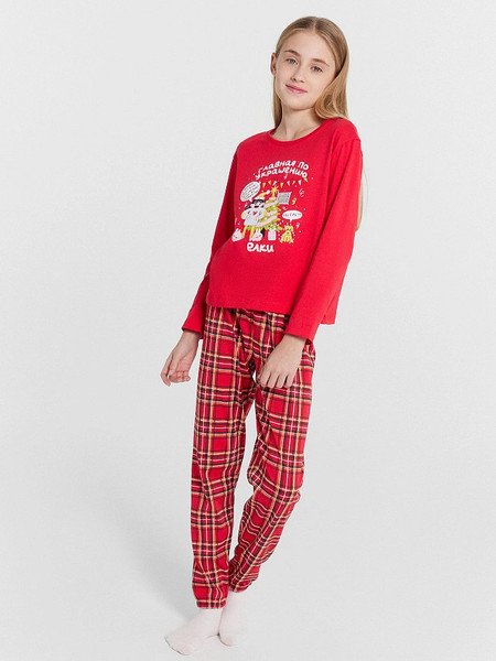 Изображение товара Пижама детская Mark Formelle 567740 (р.110-56, красный/красная клетка)