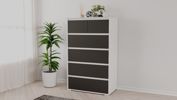 Изображение товара Комод Рэйгрупп Aleksa РГ-05-ВК ARG-5-ВК (белый премиум/кобальт)