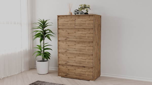 Изображение товара Комод Рэйгрупп Aleksa РГ-05-WW ARG-5-WW (дуб веллингтон/дуб веллингтон)