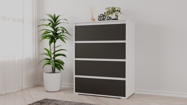 Изображение товара Комод Рэйгрупп Aleksa РГ-04-ВК ARG-4-ВК (белый премиум/кобальт)