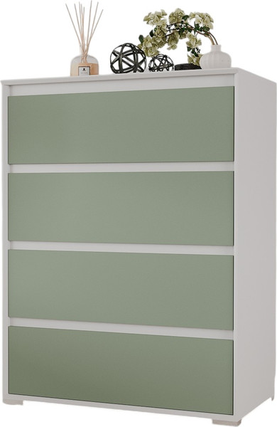 Изображение товара Комод Рэйгрупп Aleksa РГ-04-ВZ ARG-4-ВZ  (белый премиум/зеленый самшит)