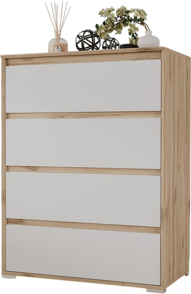 Изображение товара Комод Рэйгрупп Aleksa РГ-04-ЕВ ARG-4-EВ  (дуб элисон/белый премиум)