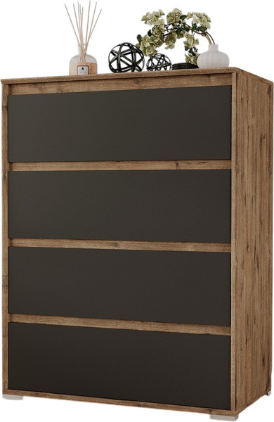 Изображение товара Комод Рэйгрупп  Aleksa РГ-04-WK ARG-4-WK (дуб веллингтон/кобальт)