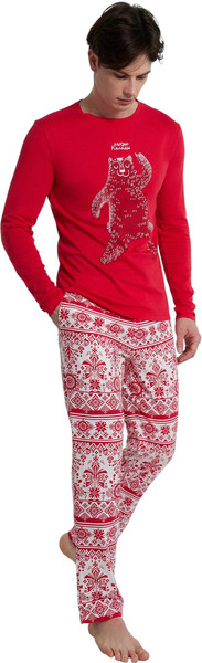 Изображение товара Комплект домашней одежды Mark Formelle 591023 (р.108-98-182/188, красный/новогодний орнамент)