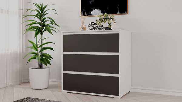 Изображение товара Комод Рэйгрупп Aleksa РГ-03-ВК ARG-3-ВК (белый премиум/кобальт)