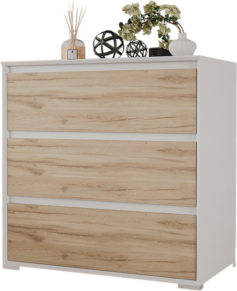 Изображение товара Комод Рэйгрупп Aleksa РГ-03-ВЕ ARG-3-ВЕ (белый премиум/дуб элисон)