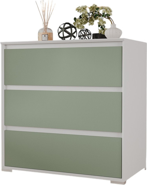 Изображение товара Комод Рэйгрупп Aleksa РГ-03-ВZ ARG-3-ВZ (белый премиум/зеленый самшит)