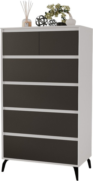 Изображение товара Комод Рэйгрупп Aleksa РГ-05-ВКС ARG-5-ВКС (белый премиум/кобальт/черный)