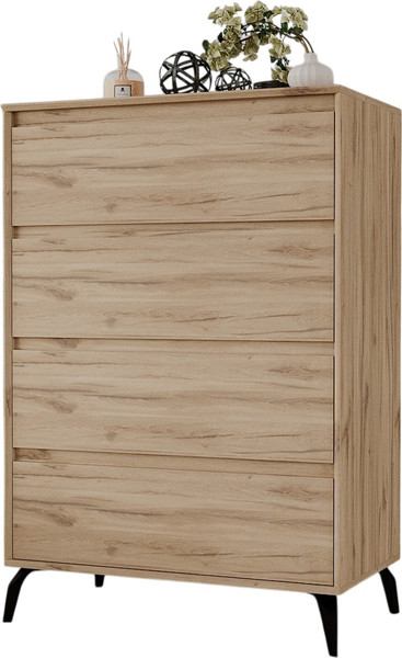 Изображение товара Комод Рэйгрупп Aleksa РГ-04-ЕЕС ARG-4-EEС  (дуб элисон/дуб элисон/черный)