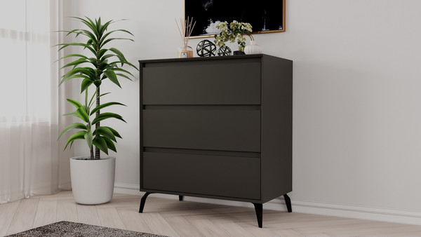 Изображение товара Комод Рэйгрупп Aleksa РГ-03-ККС ARG-3-KKС (кобальт/кобальт/черный)