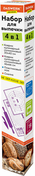 Изображение товара Набор ковриков для теста Daswerk С ножом и скалкой / 608429