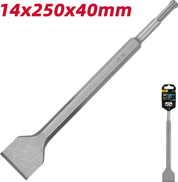 Изображение товара Зубило для электроинструмента Deli YS 14x250x40мм SDS-Plus / EDH-YBZ40250-E1